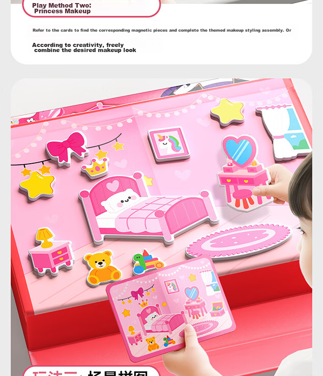 Jupiter Princess Dress-Up Magnetic Puzzle Educational Toy for Children Ages 3-6 Creative Magnetic Stickers Early Learning Girl Birthday Gift 5