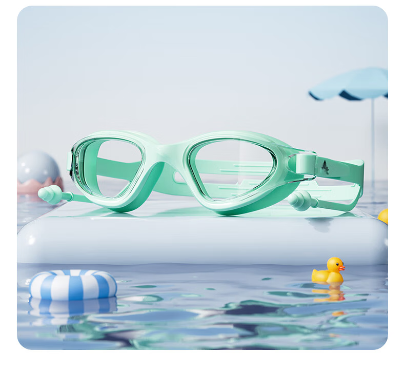 Peak Kids Swimming Goggles HD Waterproof Anti-Fog Unisex Diving Earplugs Integrated Glasses Swimming Gear Pink Orange 11