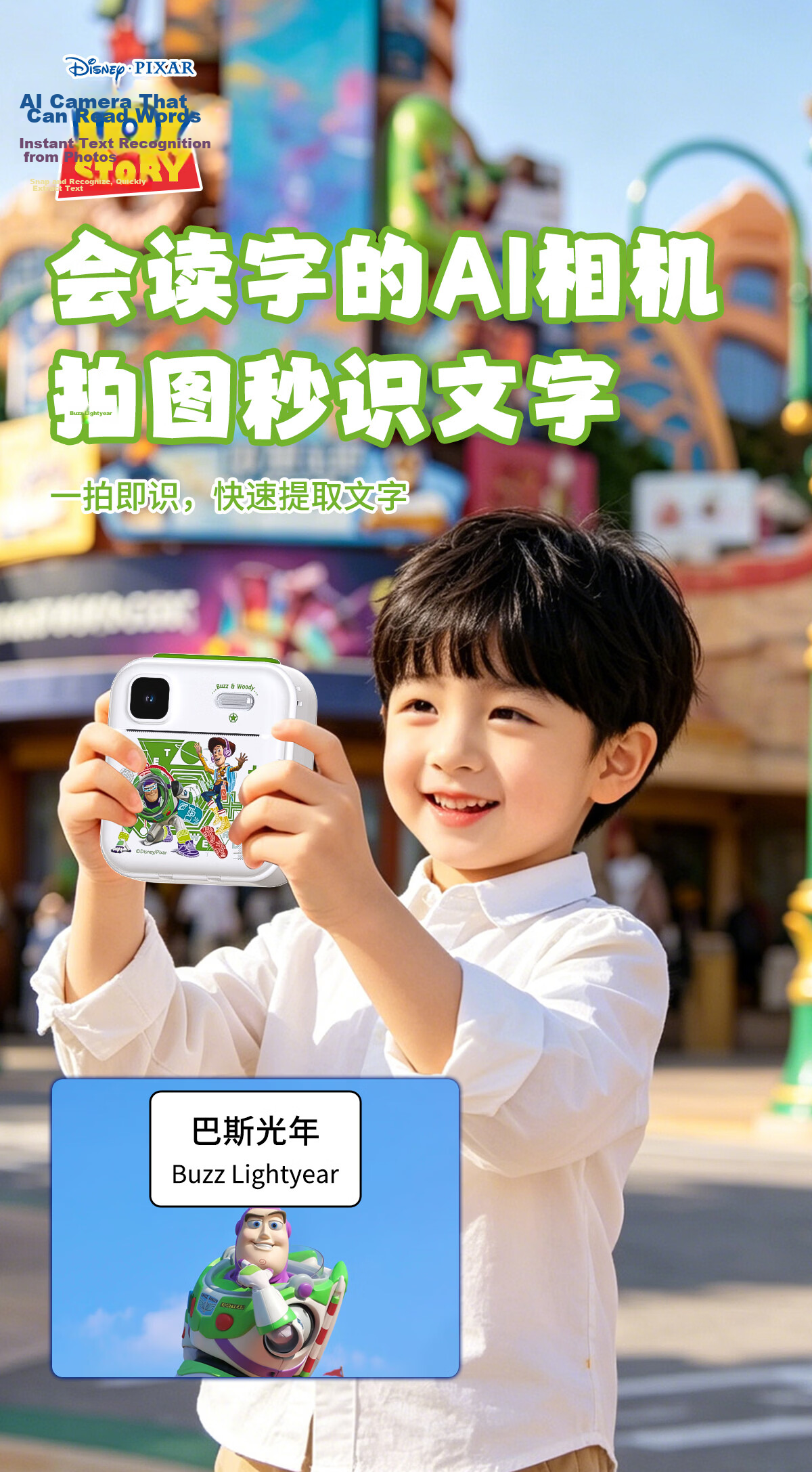 Disney AI Learning Camera Color Instant Print Camera for Kids AI Object and Character Recognition Photo Doodle Birthday Gift 64GB Buzz Lightyear Edition 10
