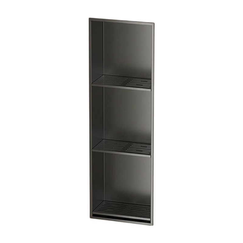 Baizi Stainless Steel Wall Niche Cabinet, Metal TV Cabinet, Built-In Finished Bathroom Storage Rack