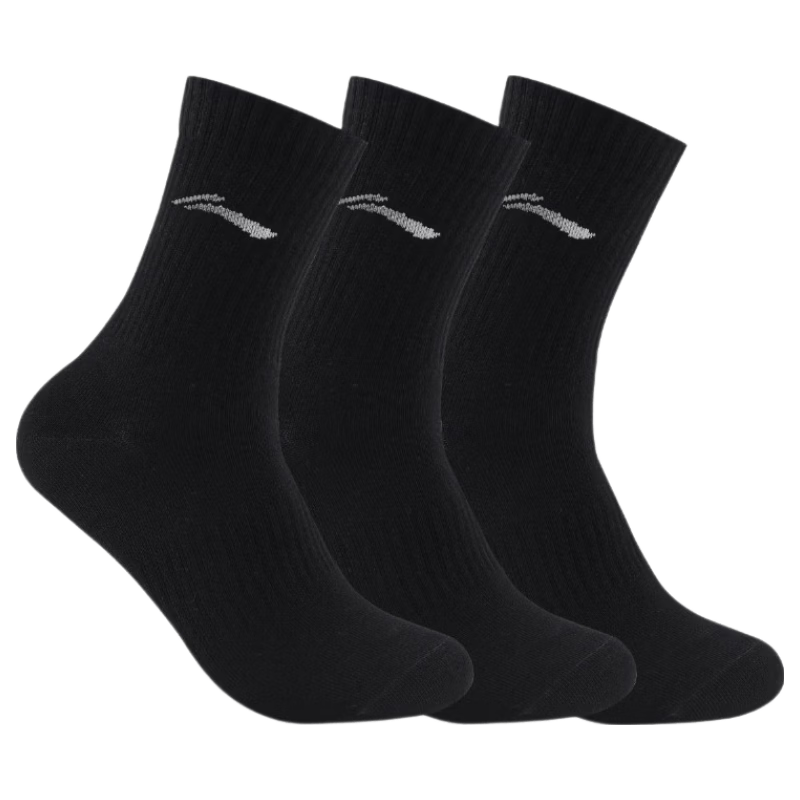 LI-NING Sports Socks Sweat-Absorbing Socks for Men Summer (3 Pairs) Basketball Socks for Women Antibacterial Odor-Resistant Breathable Running Socks Black