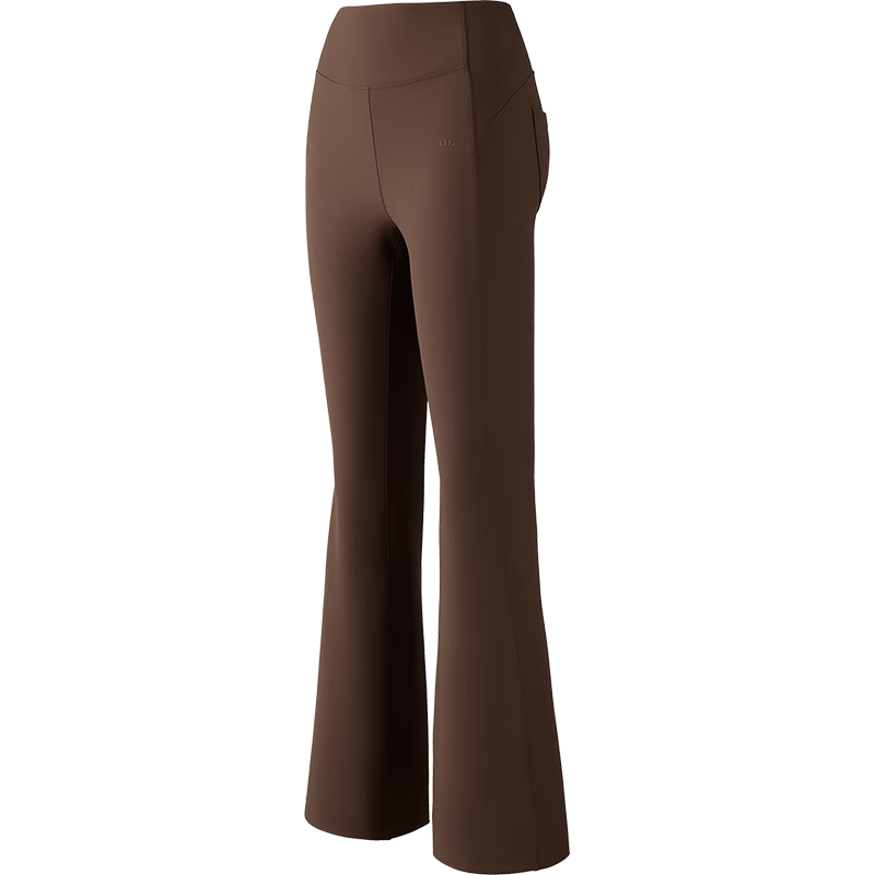 Beneunder Fleece-Lined Casual Pants for Women, Slim-Fit Flared Shaping EL015 Autumn Rock Brown [Warm Style] XL