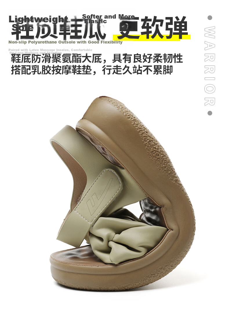 Warrior Mom Sandals New 2026 Fashion Wedge Mid-Aged Soft Sole Pregnant Women Thick Mid-Heel Women's Shoes 0842 Beige Size 37 4
