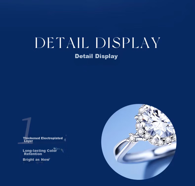 Kefuni 1 Carat Moissanite Engagement Ring for Women with Free GRA Certificate - Birthday and Qixi Festival Gift 18