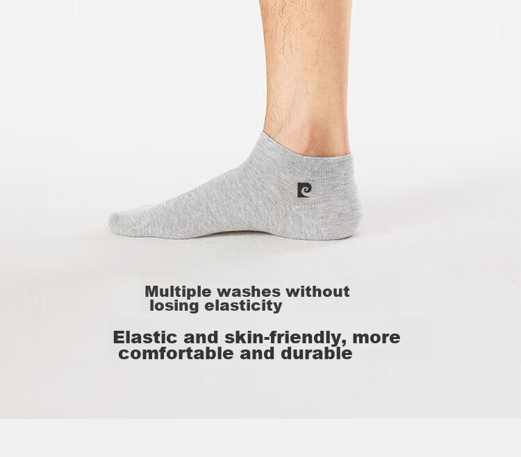 Pierre Cardin Men's 10A Antibacterial Odor-Resistant Disposable Socks Sweat-Absorbing Breathable Business Casual Thin Daily Short Socks 10