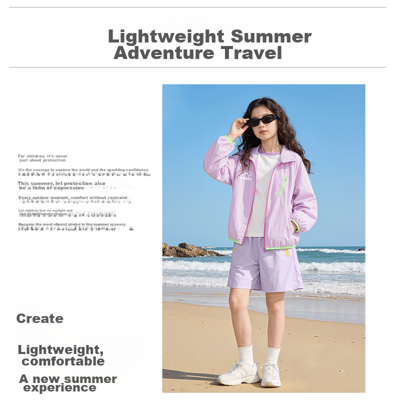 Disney Kids Sun Protection Jacket Summer Cooling UPF50+ Boys Loose Fit Versatile Girls Sun Protection Coat Summer Wear 3