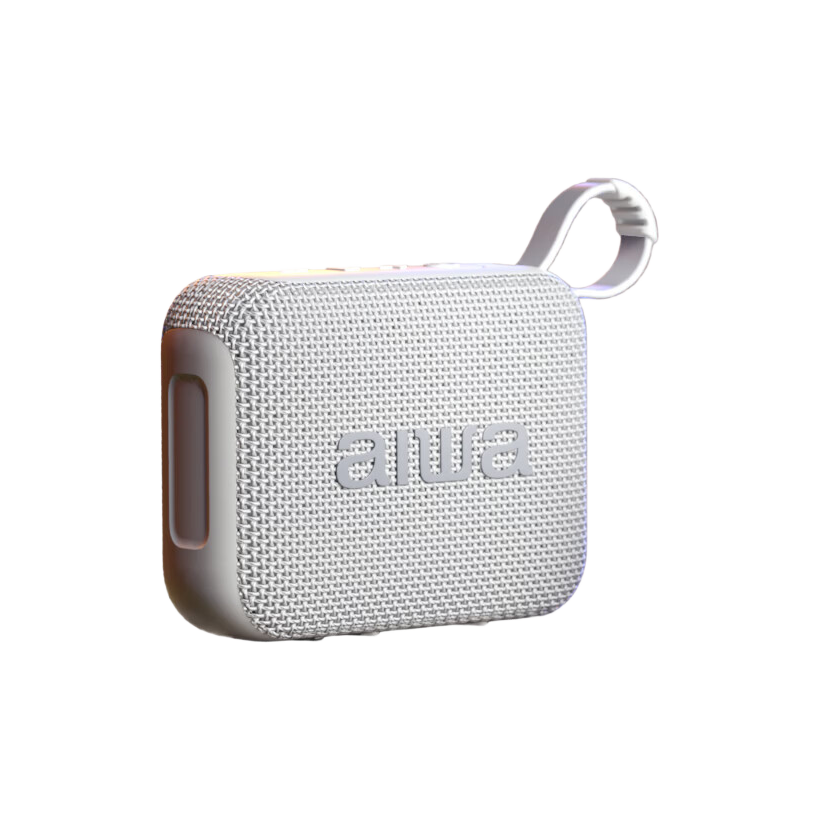 Aiwa AH-17 Pro Bluetooth Speaker with USB and TF Card Support, Portable Handheld Speaker for Home, Outdoor, Cycling, and Hiking, White