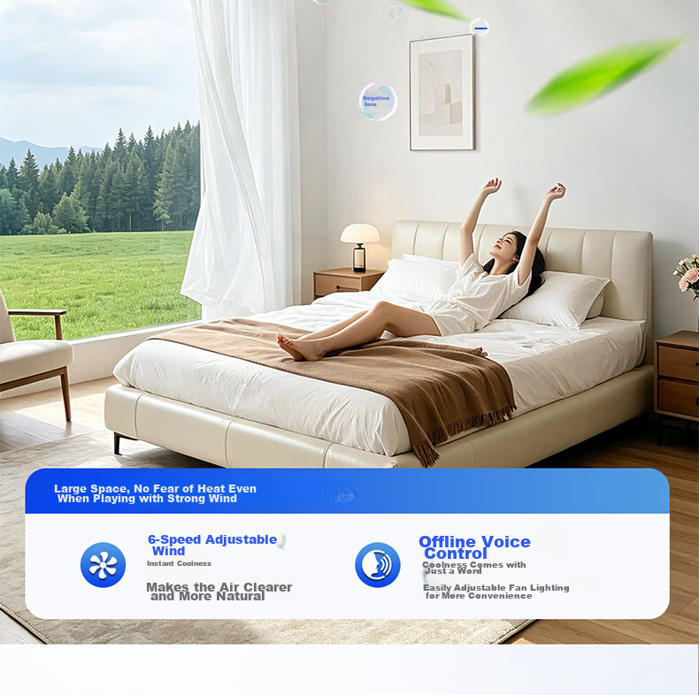 HP Pure Eye Protection Living Room Leafless Fan Ceiling Light Smart Bedroom Lamp Zhongshan Lighting Zhenzhiguang 13