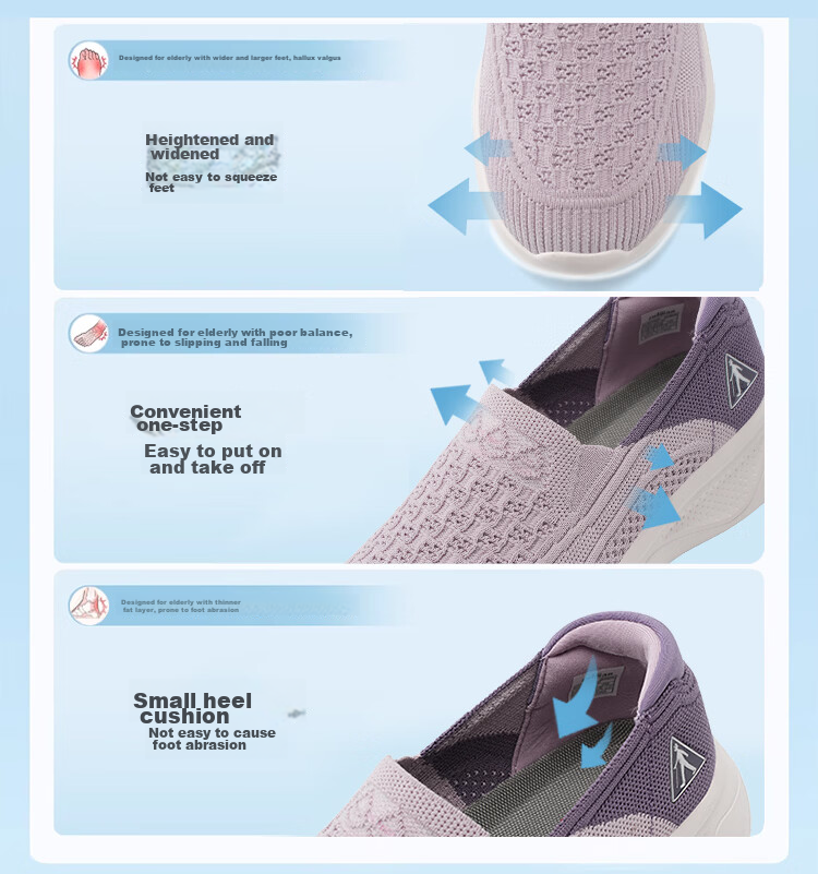 Zulijian Elderly Shoes 2026 New Summer Thin Breathable Women's Casual Shoes for Mom 86045K Twilight Purple Size 36 13