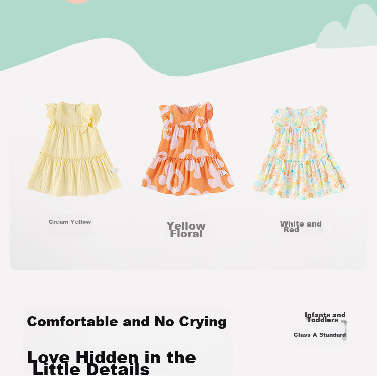 Balabala Baby Dress Infant Skirt Children's Princess Dress Girls Summer 2025 Sweet Fashion 208225111005 7