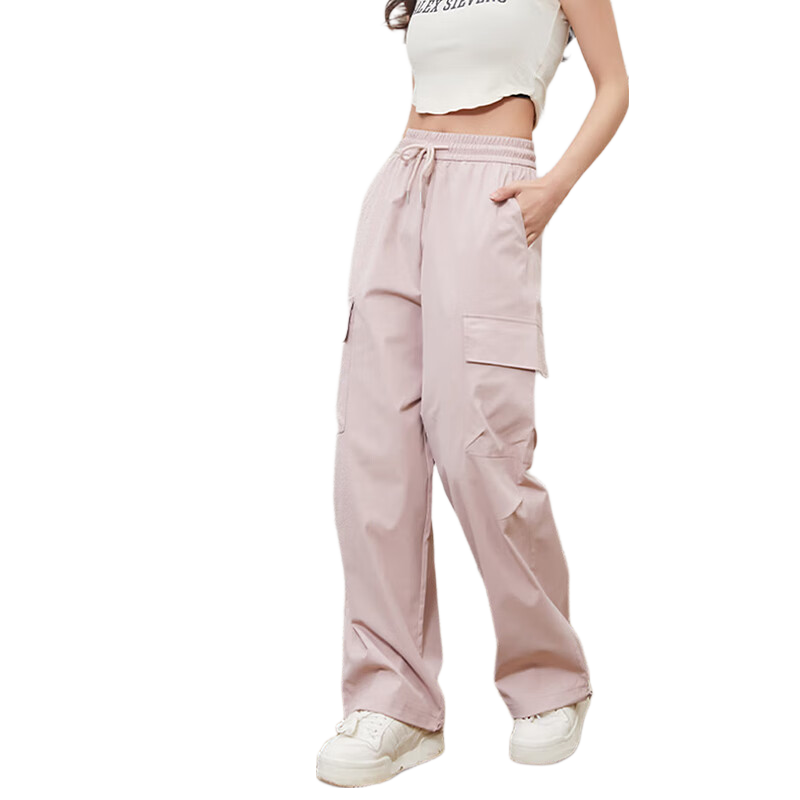 Borui Women's Work Pants 2026 Summer Outdoor Sports Tactical Straight-Leg Jogger Couple Paratrooper Casual Pants