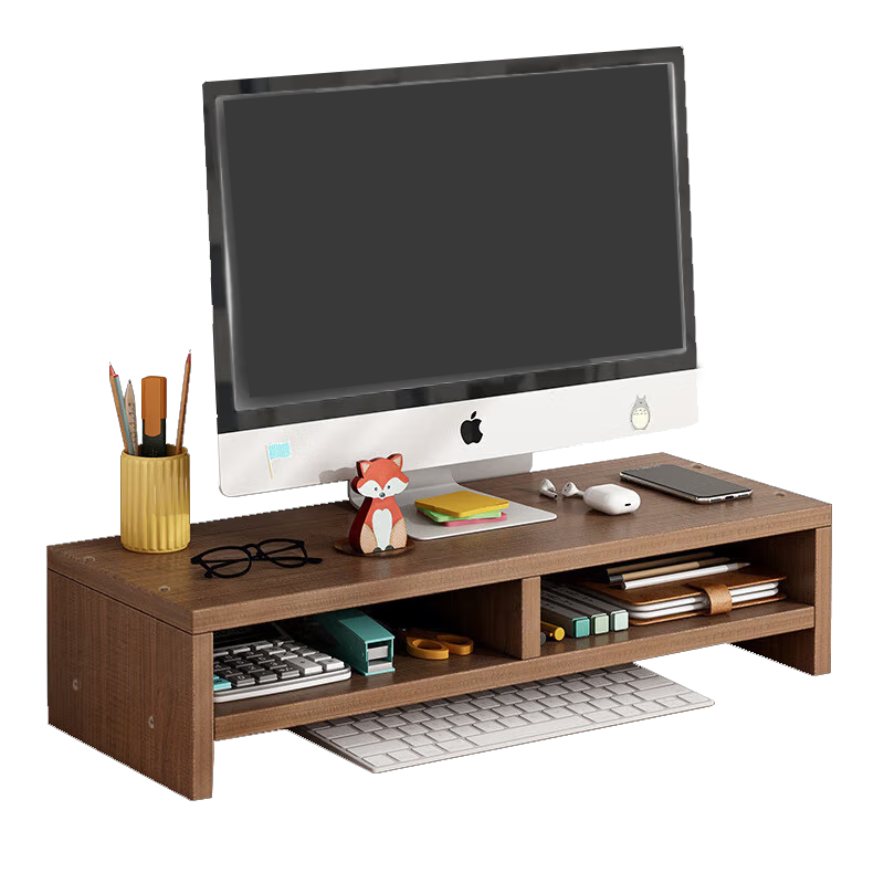 Home Maid Computer Monitor Riser Stand, Desktop Screen Double-Layer Bracket, Office Desk Organizer Shelf, Storage Rack