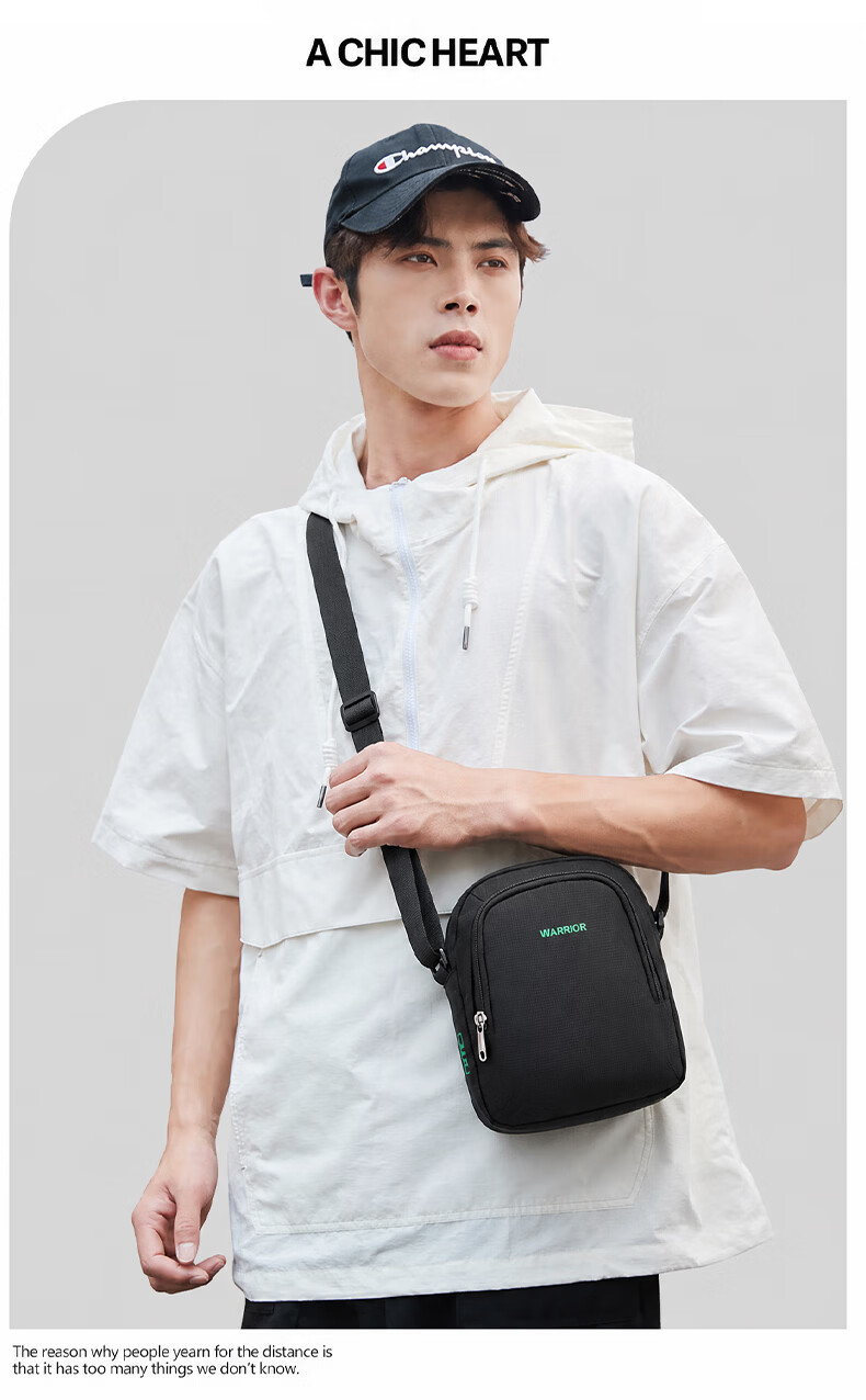 Warrior Men's Large Capacity Multifunctional Shoulder Bag Commuter Casual Crossbody Bag Cycling Sports Chest Bag Phone Bag for Women 12