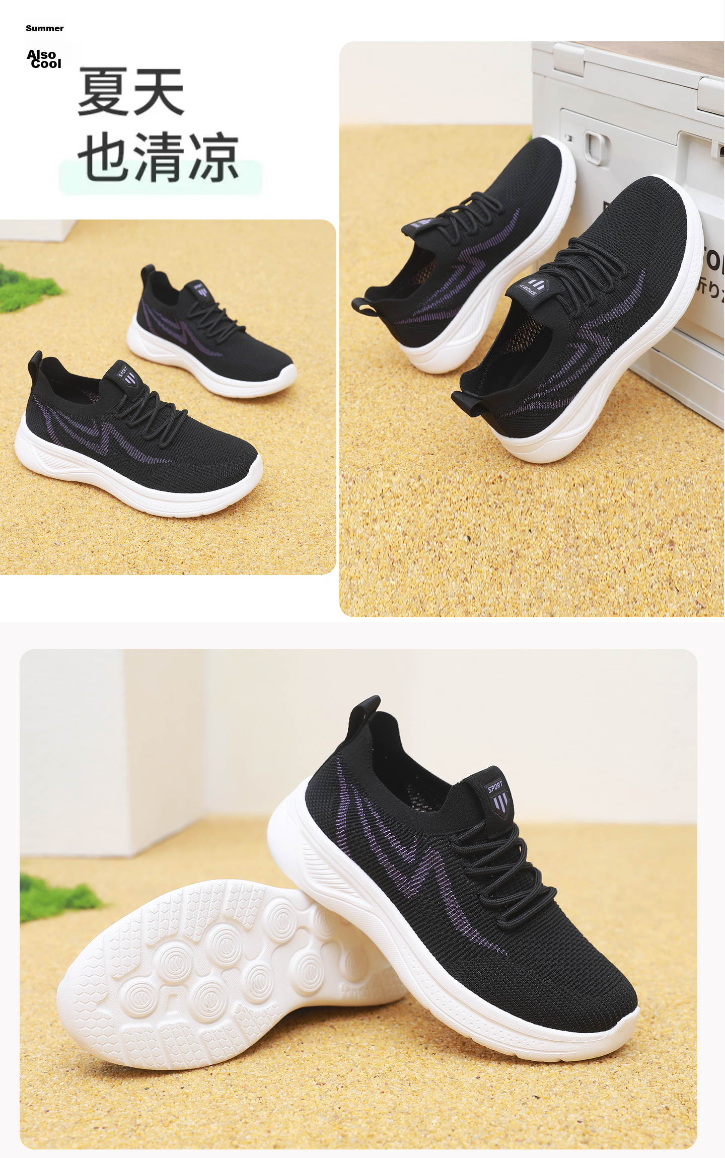BURUIJING Summer Women's Old Beijing Cloth Shoes Mesh Breathable Mom Shoes Sports Casual Shoes 68877 Pink Size 40 24