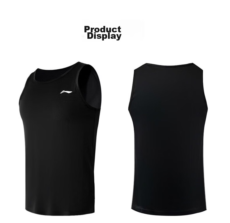 Li-Ning Men's Quick-Dry Sports Vest Sleeveless T-Shirt Running Training Marathon Basketball Breathable 2XL 14