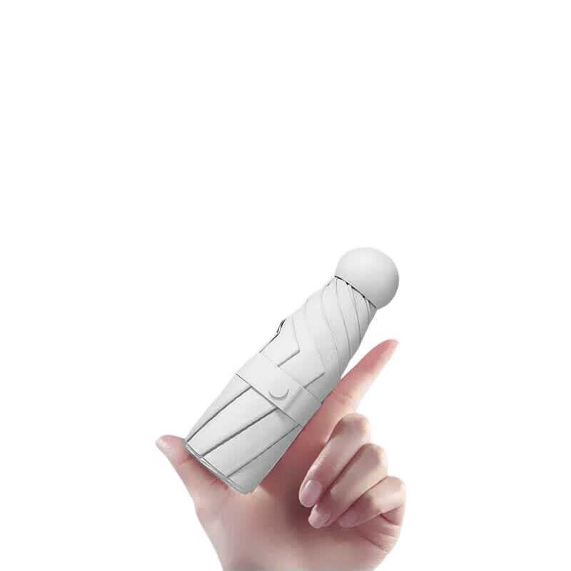 Meebordi UV Protection Folding Umbrella for Women, Dual-Use for Sun And Rain, Compact Mini Sun Protection Umbrella with Capsule Design, Portable Gift for Girlfriend