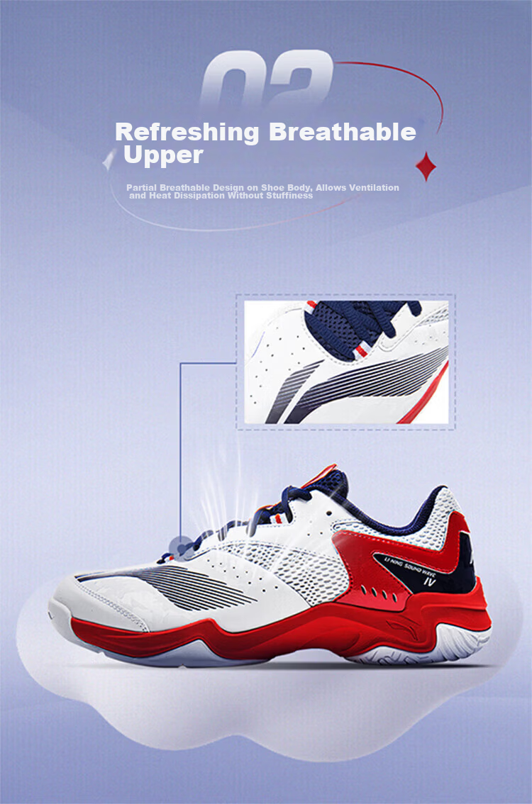 LI-NING Badminton Shoes Yinlang IV 4th Generation Training Shoes Unisex New Comfortable Durable Wide Fit Sports Shoes 3