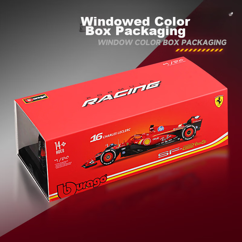 Bburago 1:24 F1 Ferrari SF24 Leclerc No.16 Deluxe Edition Diecast Car Model 7