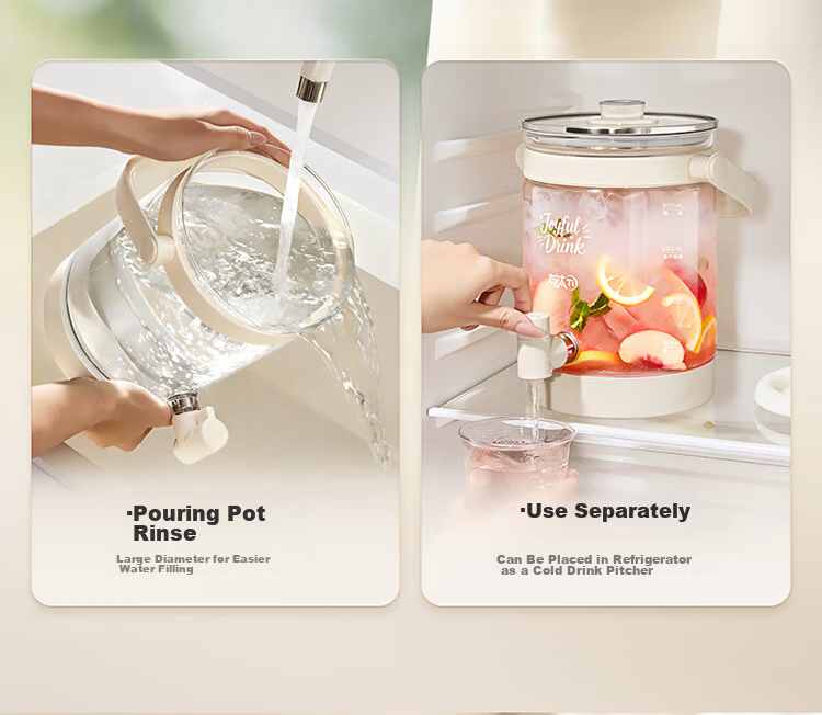 SUPOR 3L Health Kettle Large Capacity Faucet Water Boiler Flower Tea Pot with Titanium 0 Coating Constant Temperature Kettle Milk Warmer No-Pour Electric Tea Kettle Home Use SW-30YQ31 14