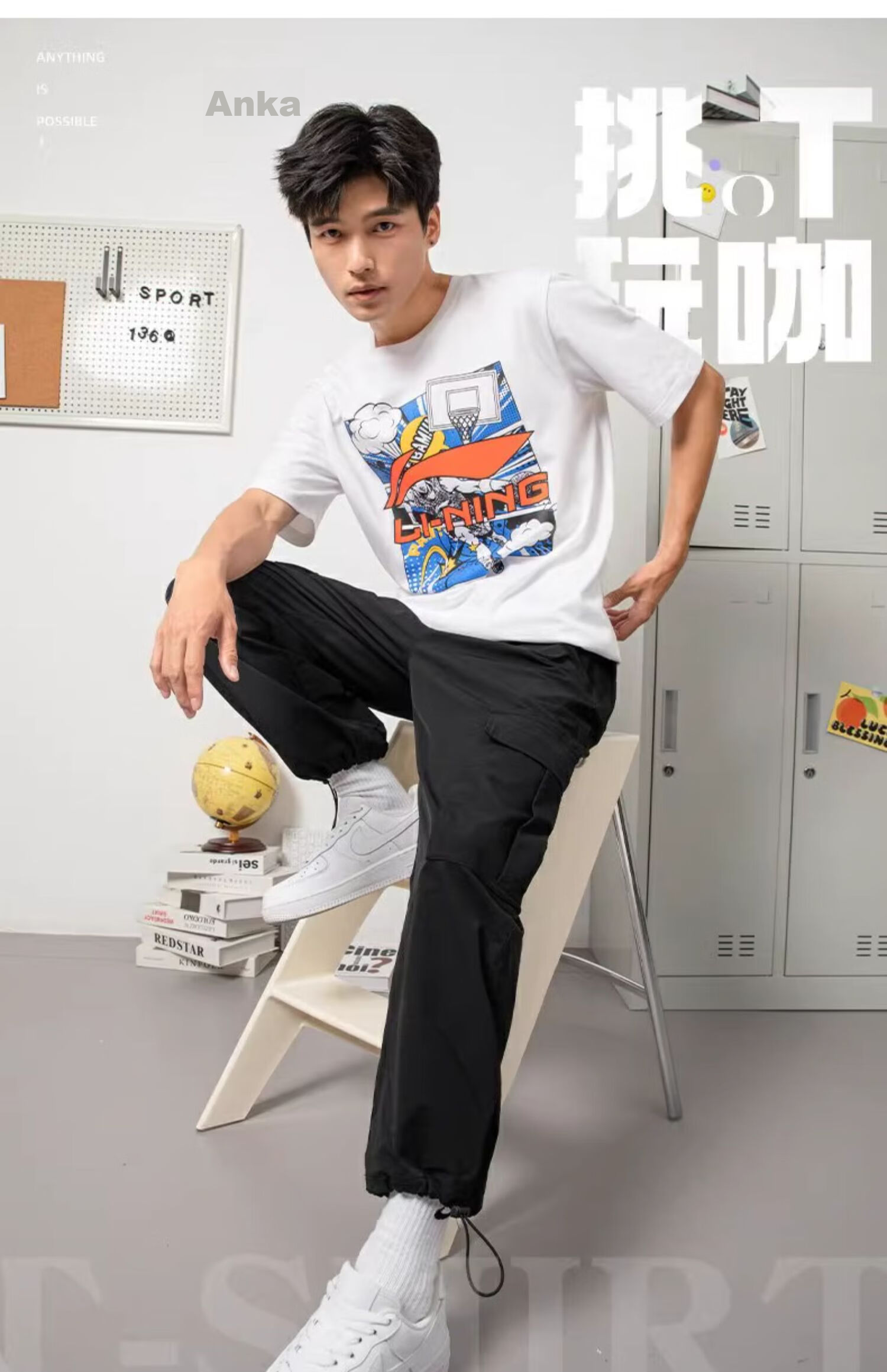 LI-NING Breathable Refreshing Summer Short Sleeve T-Shirt Men Loose Fit Crew Neck Casual Versatile Skin-Friendly Comfortable Sports Top Men 2