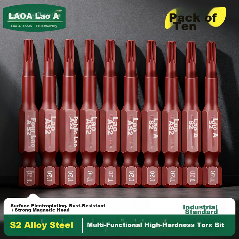 LAOA LAO A Plum Blossom Star Screwdriver Bits Set 10pcs T20*50mm LA612T20