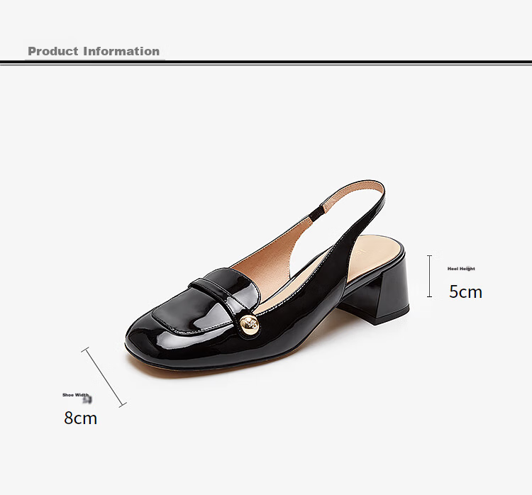 Le Saunda Elegant Commuter Round-Toe Backless Sandals Women 5M49401 Black BKP Size 35 4