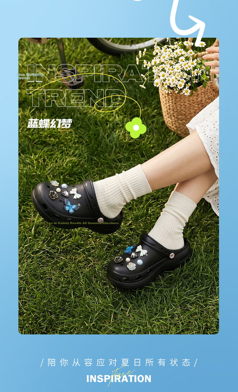 361° Lingmou Women's Hollow-out Clogs 2026 New Summer Thick-soled Height-increasing Closed-toe Sandals Fashionable Versatile Beach Shoes 12