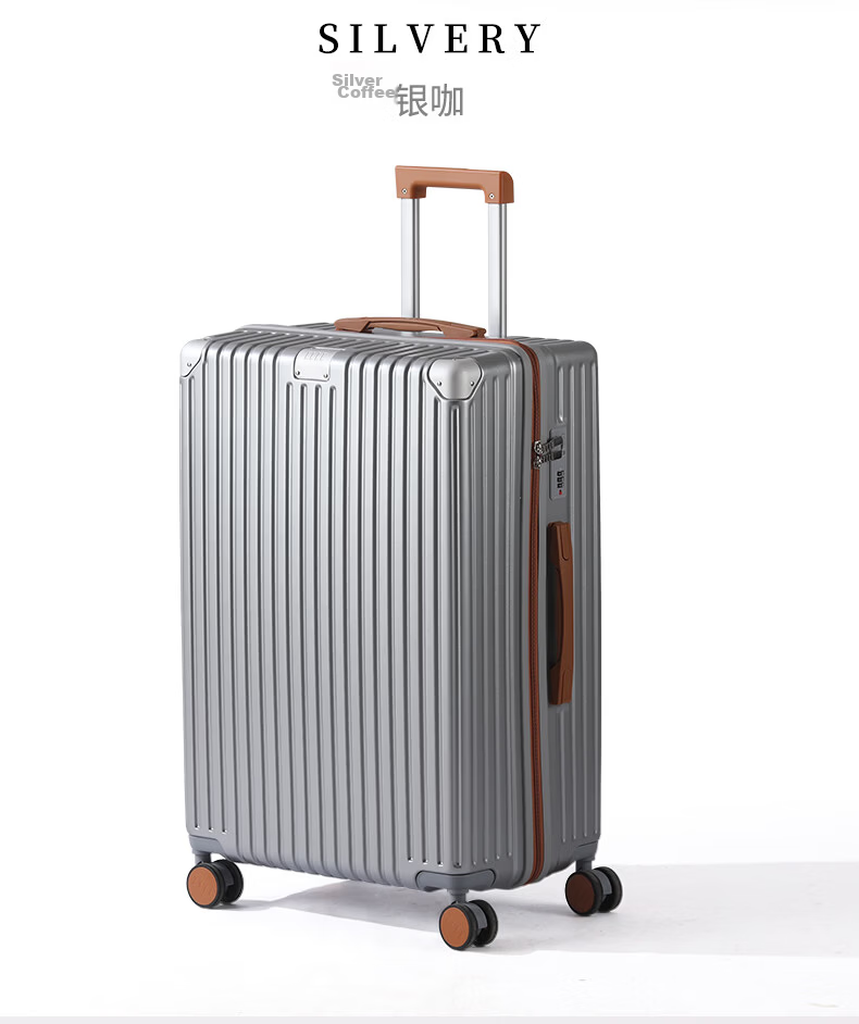 ELLE French Fashion Colorblock Luggage Suitcase Scratch-Resistant Carry-On White Purple 22 Inch 7