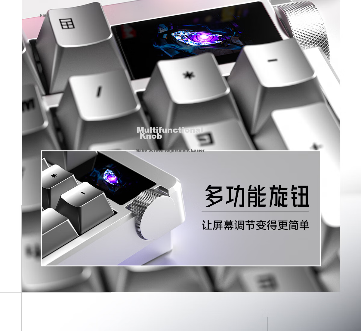 AULA Nova98 Gasket Structure Mechanical Keyboard Custom Dual 8K Tri-Mode Wireless Wired Bluetooth 99-Key Hot-Swappable Gaming Office Moon Rock Gray 16