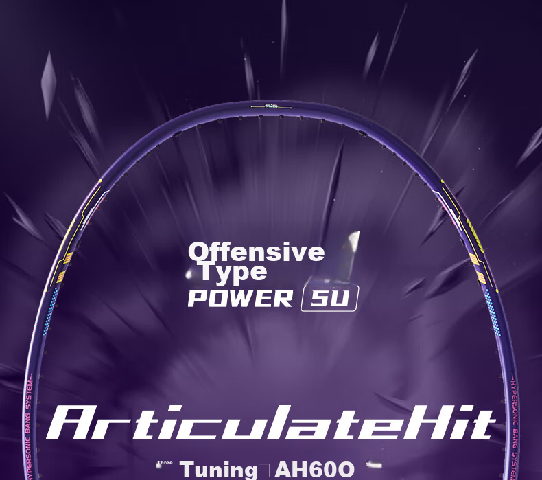 ANTA Badminton Racket Dingyin 600 Offensive Full Carbon Ultra-Light Durable Professional Badminton Racket White Rainbow Silver 1