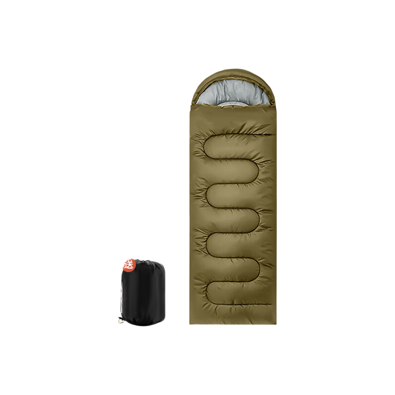 BeiJiLang Outdoor Adult Thickened Warm Cotton Sleeping Bag Travel Camping Indoor Office Nap Four-Season Anti-Dirt Sleeping Bag