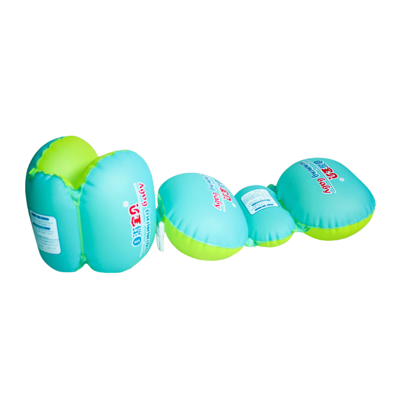 Swimmingbaby Children's One-Piece Inflatable Arm Float and Back Water Sleeve Baby Float Ring Beginner Kids Swimming Ring Green