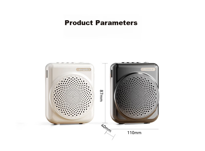 Aiwa AS-1 Little Bee Amplifier Teacher Bluetooth Speaker Long Battery Life Portable Outdoor Tour Guide Waist-mounted Microphone Black Headset Version 27