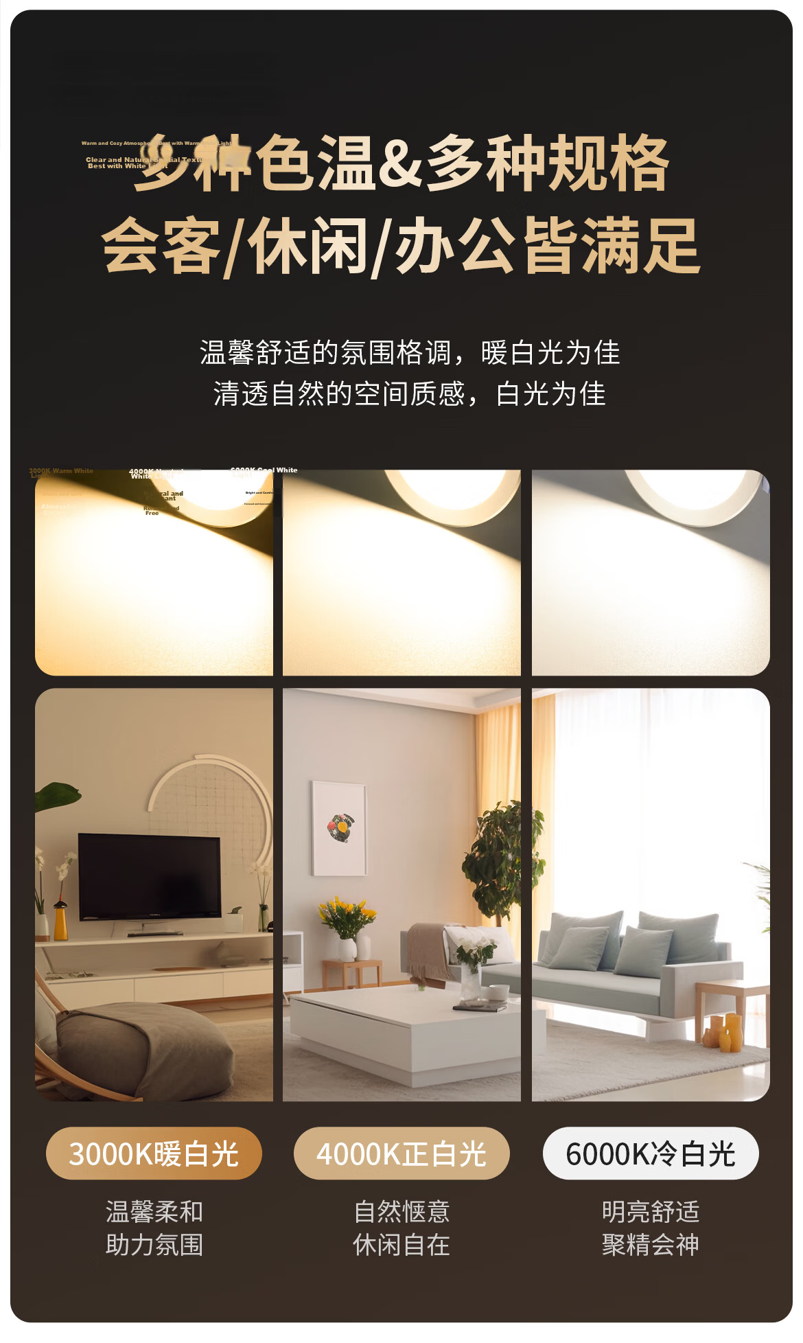 DELIXI LED Downlight Living Room Corridor Ceiling Light Ultra-thin Recessed Aluminum 4.9W Cool White 75mm Cutout Size 8