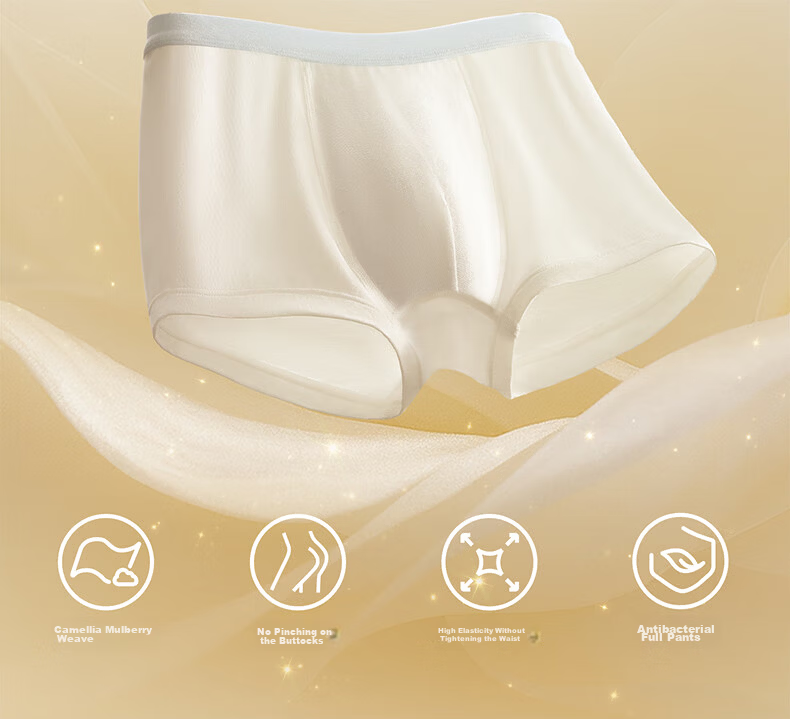 Babycare Children's Camellia Underwear Baby Boxer Shorts Baby Bubu Gaosheng - White 1 Pack 100 3
