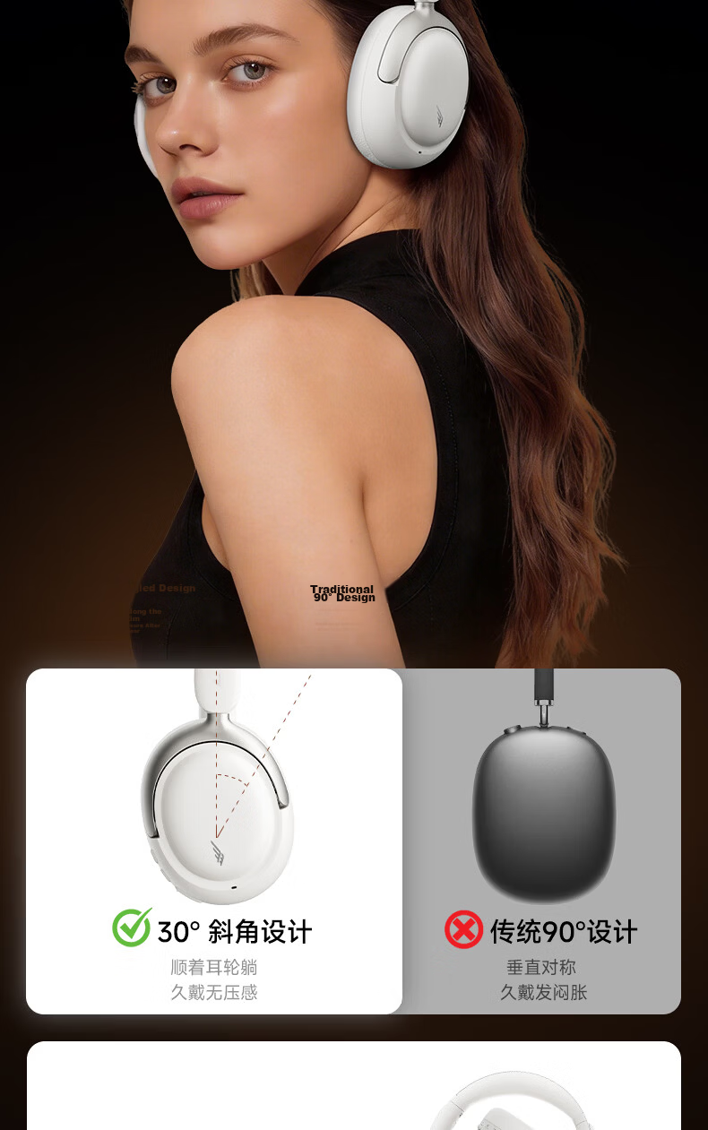 Siberia Feather DM03 Smart Dynamic Noise Cancelling [2026 Latest] Over-Ear Bluetooth Headphones Wireless Long Battery Life High-Quality Music Compatible with Apple Huawei Xiaomi Gift 17