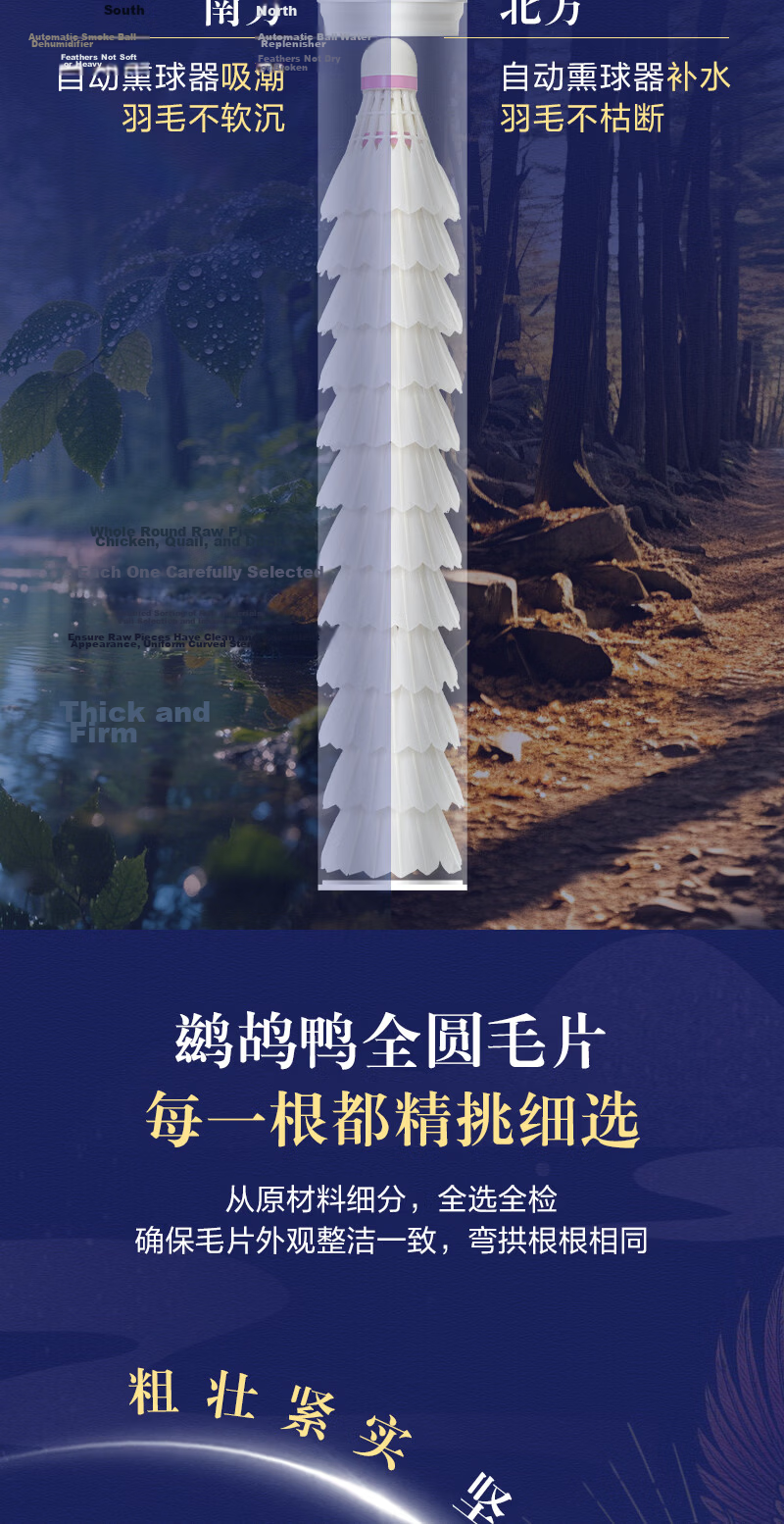 One's Member Feiniaod7 Smoke-Free Feather Shuttlecock (Speed 77) 12pcs/Tube Club Competition Training Stable Flight 5