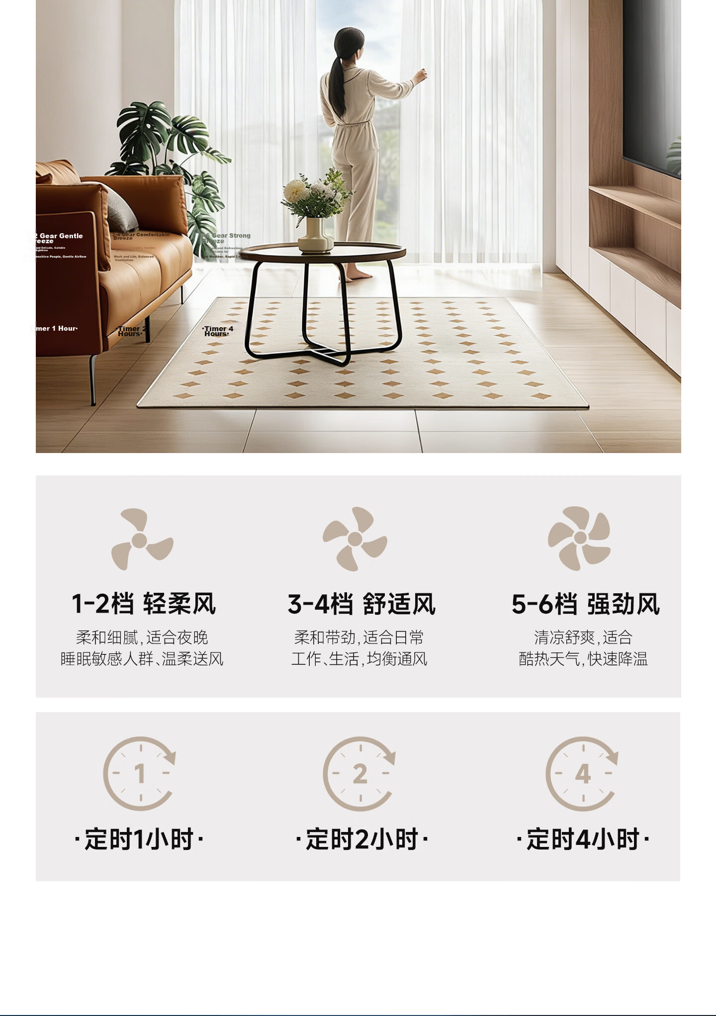 Sanxiong Aurora Full Spectrum LED Ceiling Fan Light Fan Lamp Dining Living Room Home Integrated Fan Light Fengyue 36 Inch 83W 17