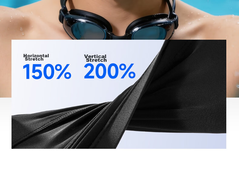 Skechers Swim Cap Unisex Long Hair Fashion Comfortable Fabric Ear Protection Non-Tight Non-Sticky Hair Swim Cap - Glossy Black 9