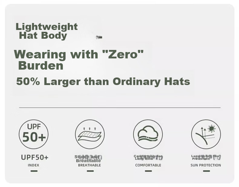 Miiow Women's Sun Protection Hat Open Top Hat with Face Mask UV Protection Black 2