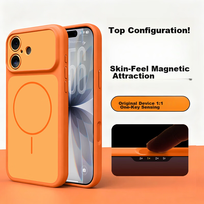 NEYAA iPhone 17 Case Magsafe Magnetic Lens Full Coverage Shockproof Minimalist Stylish Colorblock Matte Gray White