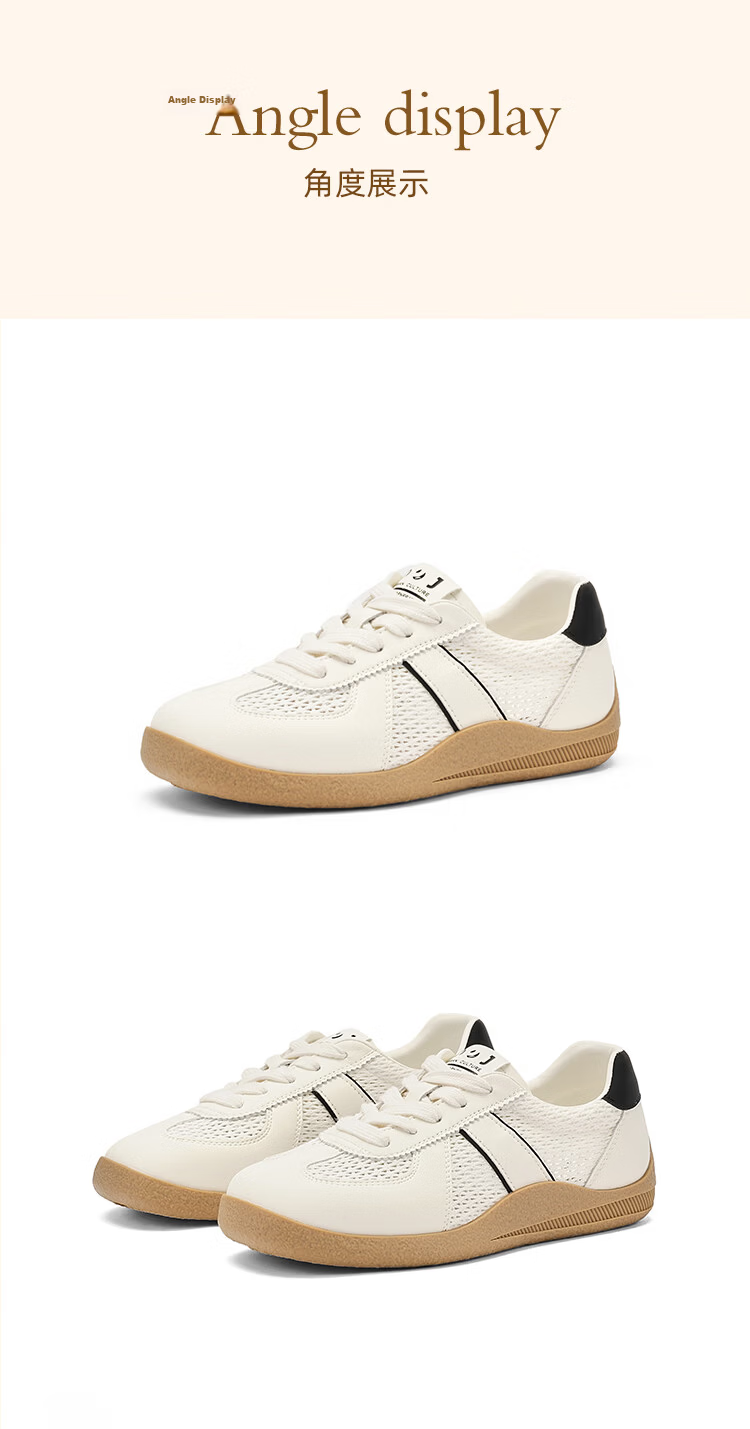 Zhuoshini Women's Mesh Training Shoes Breathable Lightweight 2026 Spring Summer New Casual Sneakers Sports Shoes White Off-White Size 40 16