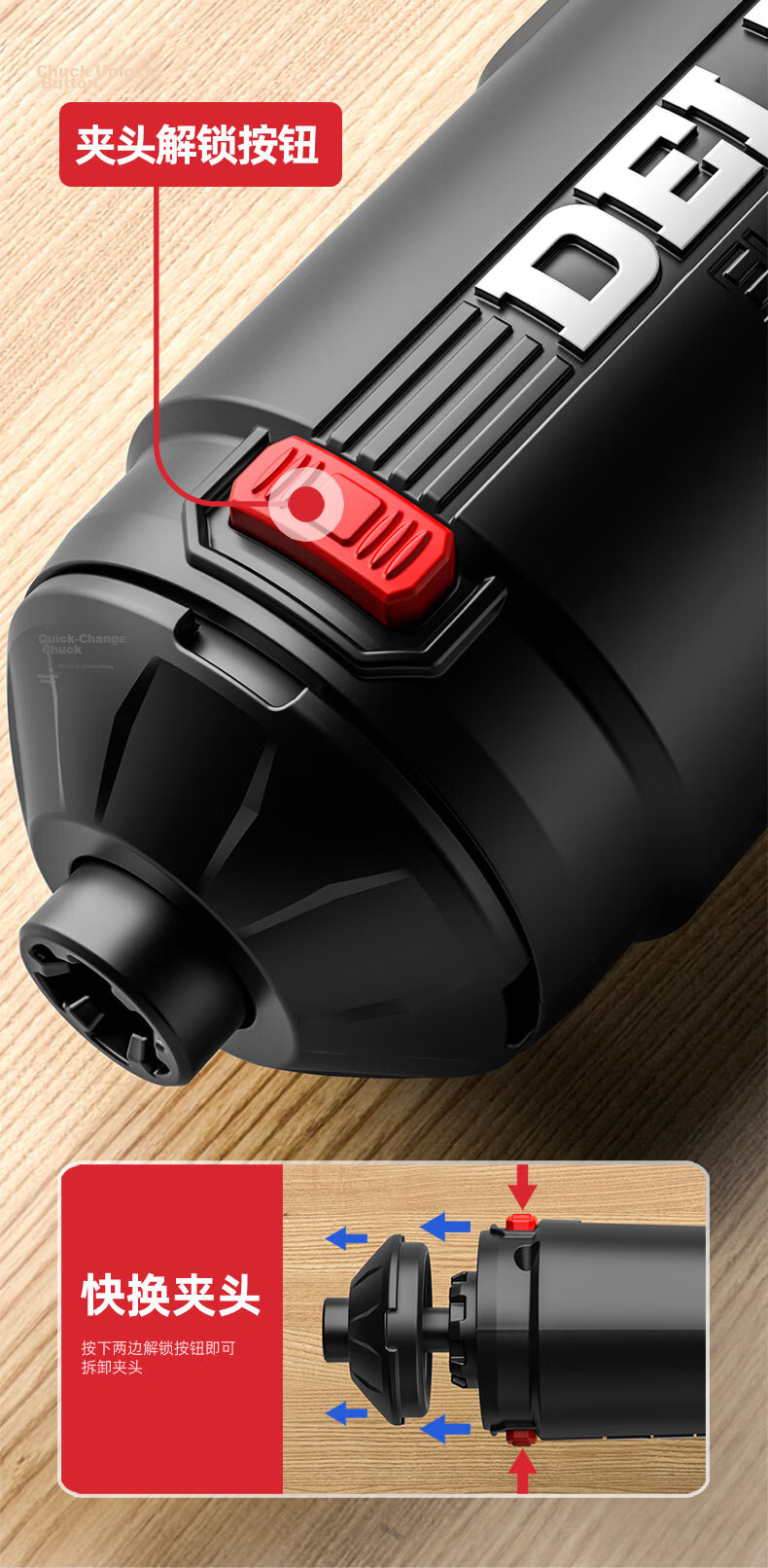Delixi Electric Interchangeable Head Screwdriver Cordless Rechargeable Mini Electric Lithium Battery Screwdriver Set with Bits for Home Use 27