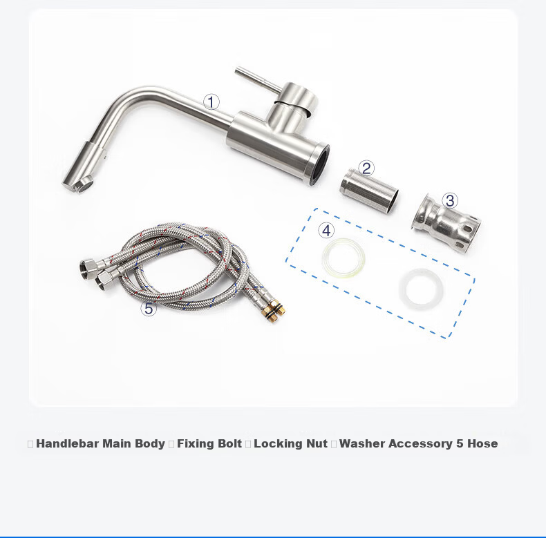 ARROW YJ 304 Stainless Steel Rotatable Hot and Cold Bathroom Basin Faucet 17