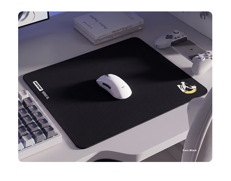 Rantopad Wind Series High-Sensitivity Smooth Thickened Gaming FPS Mouse Pad Microfiber Ultra-Fine Woven Fabric Sunken Edge Large Non-Slip Desk Mat Smoke Rain 16