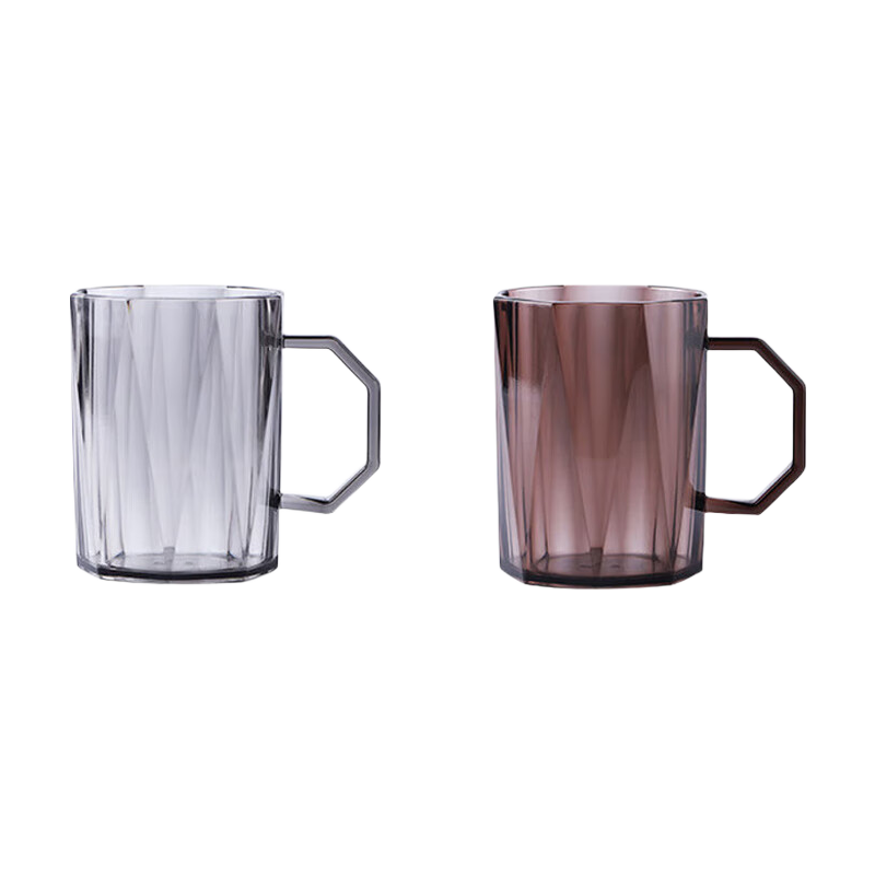 Yagao Mouthwash Cup Toothbrush Holder, Simple Couple Style, Non-Slip, 2-Pack for Home Use