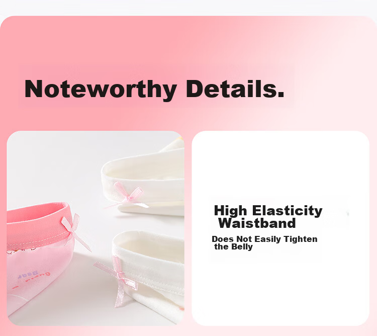 Bingxue Kapok Children's Underwear Girls Pure Cotton Class A Boxer Shorts 10A Antibacterial Breathable Pink Toddler Shorts 12