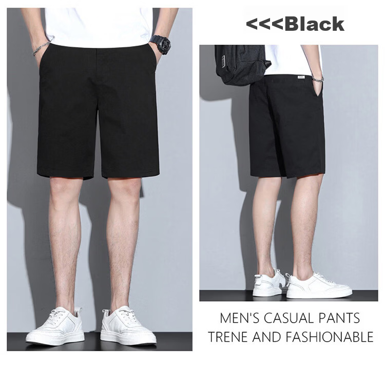 Pierre Cardin Men's Summer Shorts Lightweight Loose Casual Five-Point Mid-Length Pants New Trend High-End Dress Pants Off-White 28 16