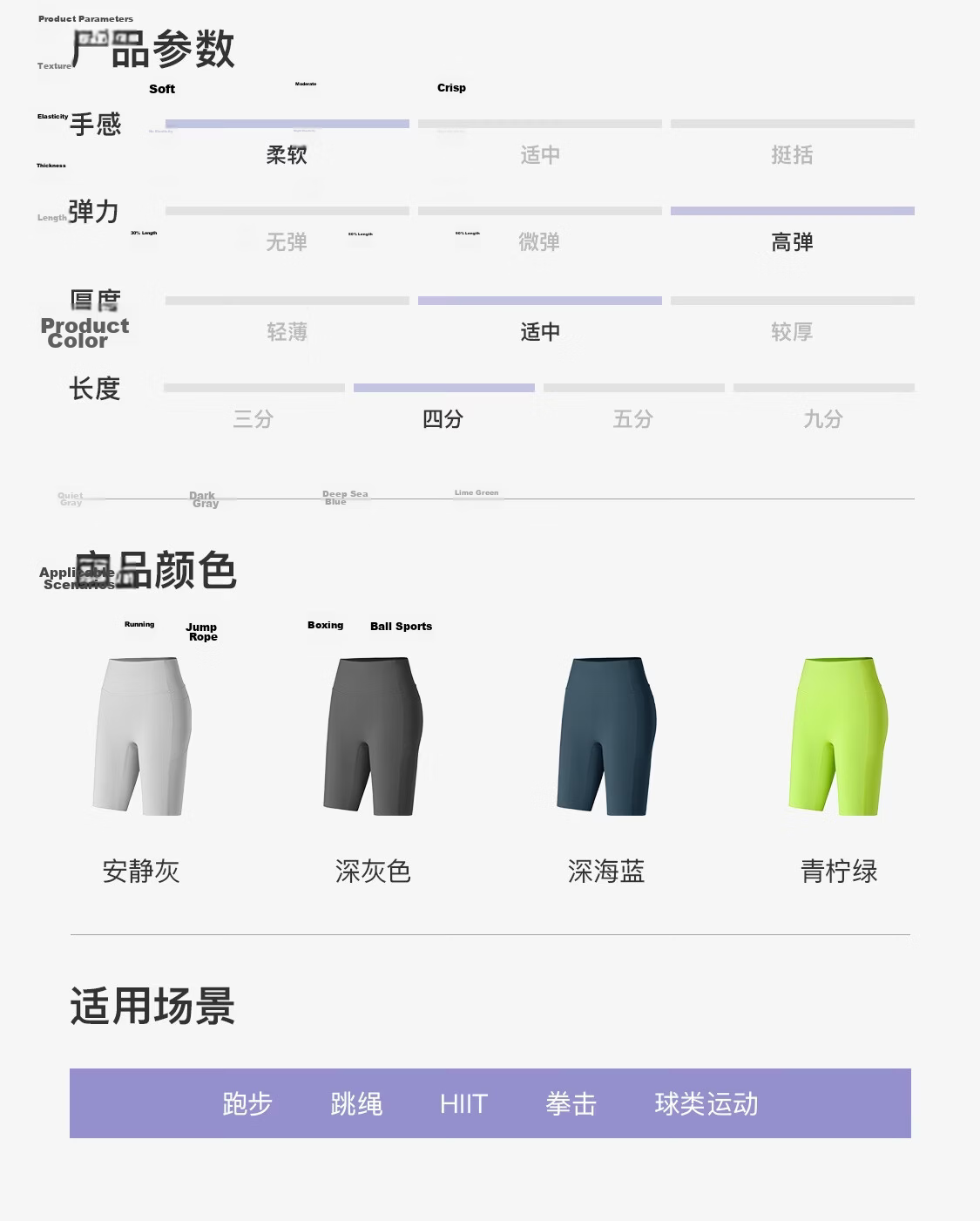 Keep New Yoga Shorts Women Spring Summer Fitness Sweat-Wicking Seamless Quick-Dry Cooling High Elasticity Four-Point Tight Pants 0613 4