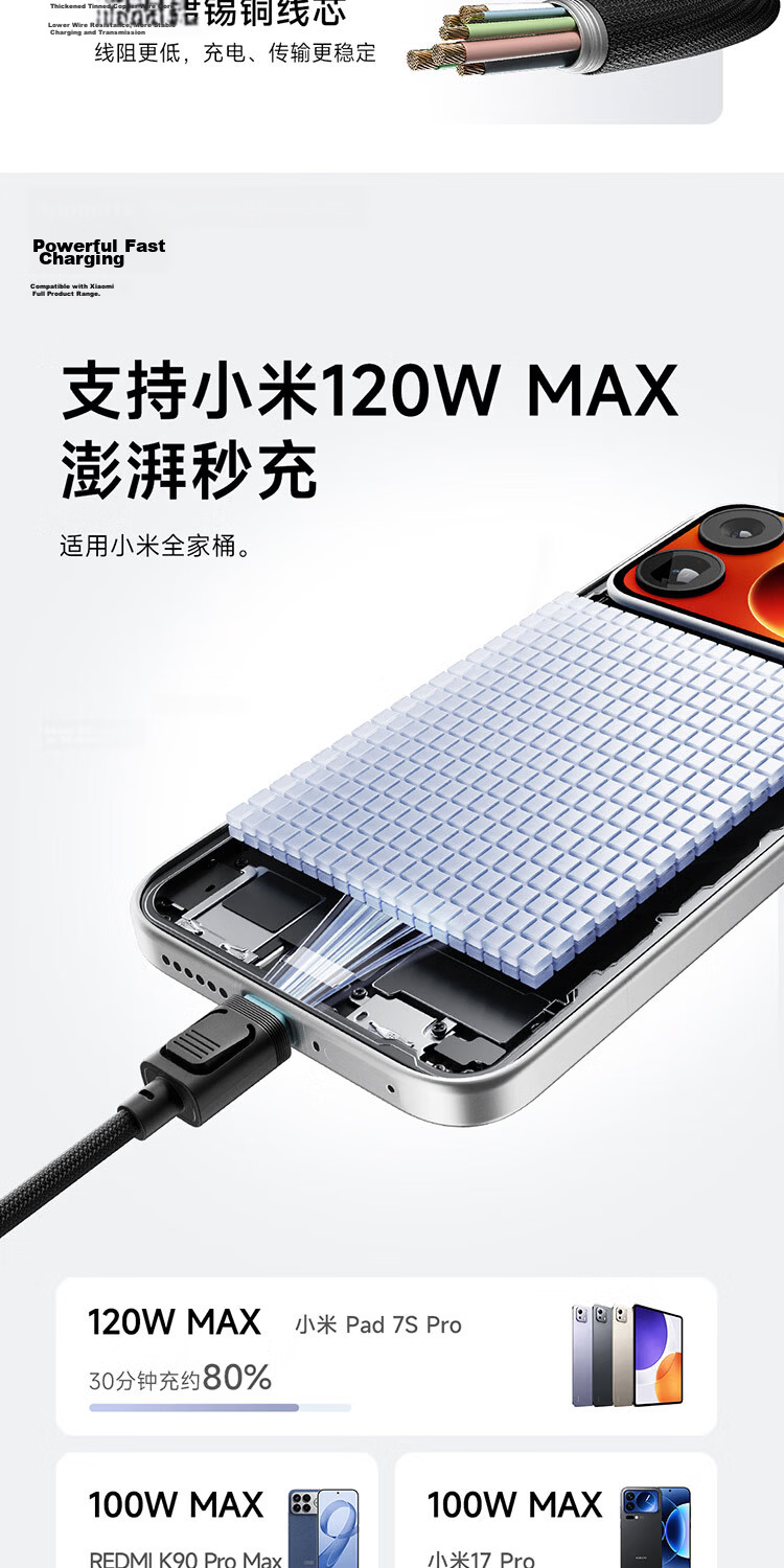 CUKTECH Portable CP Lanyard Braided 6A Type-C Charging Cable 240W Fast Charge Compatible with Power Bank Short Cable for Apple Huawei Honor Xiaomi Phones Tablets Laptops 10
